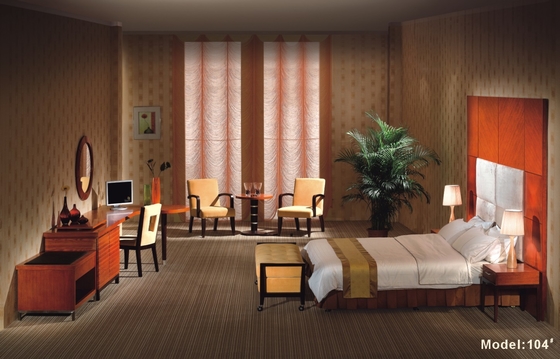 De Reeksen van Gelaimeicherry color hotel bedroom furniture met Stevige Houten Toilettafel