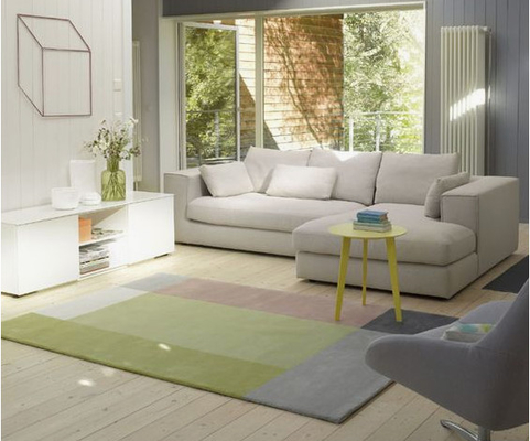 180*105*62cm Stevig Houten Kader Sectioneel Sofa Customized Design