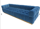 Ergonomische Ontwerp Aangepaste Grey Velvet Lounge Sofa For-Woonkamer
