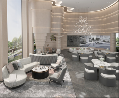 Het moderne Meubilair van de Hotelhal met de Lichte Kleur Vriendschappelijke Eco van Metaalelments